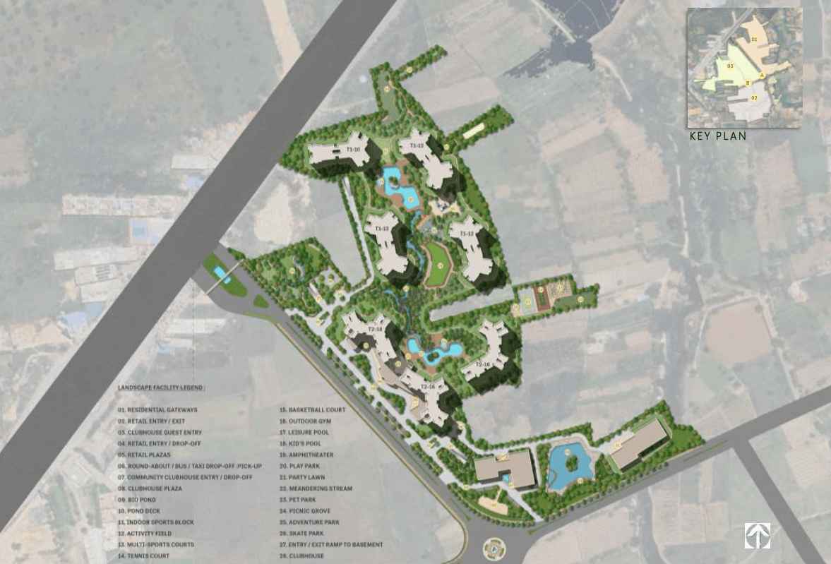 Neoliv Panvel master plan showing plots villas and commercial zones